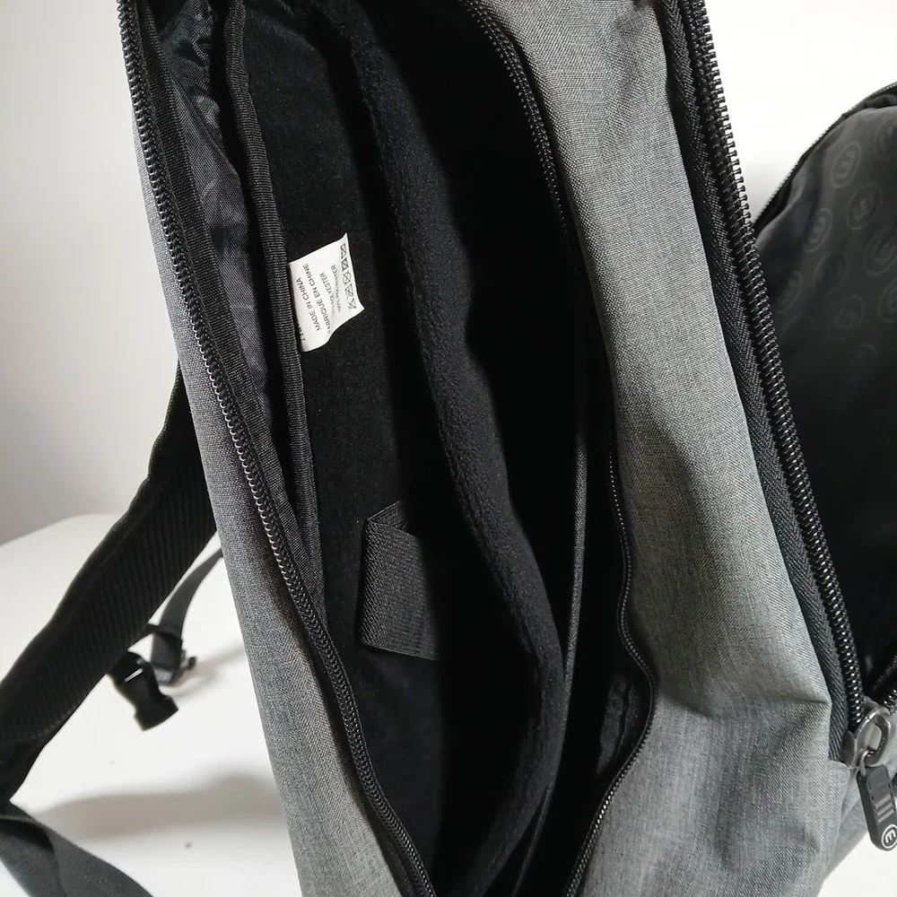Travis Mathew The Go Laptop Backpack Gray Fleece Lined 12.5